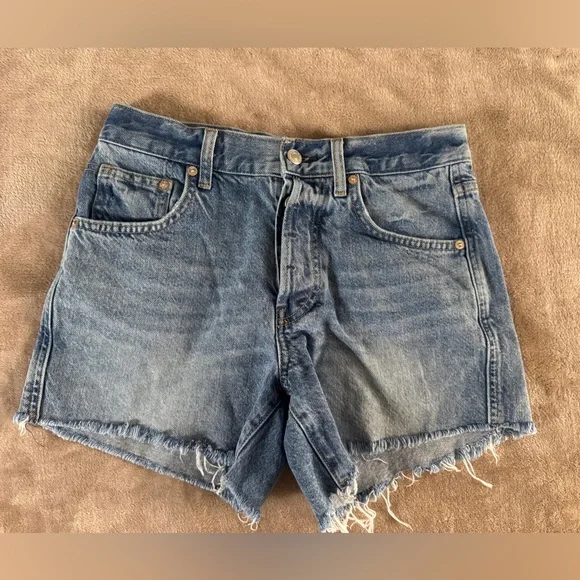 We The Free Free People Boho Festival Denim Cutoff Shorts Size 25 - Picture 2 of 8